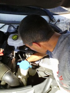 Fixing the windshield water pump